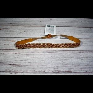 Anthropologie Stretch Beaded Belt Headband Snap Sm